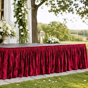 Portable Crushed Velvet Stage Skirt Shirred Pleated Event Platform Cover