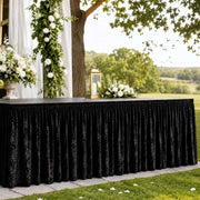 Portable Crushed Velvet Stage Skirt Shirred Pleated Event Platform Cover