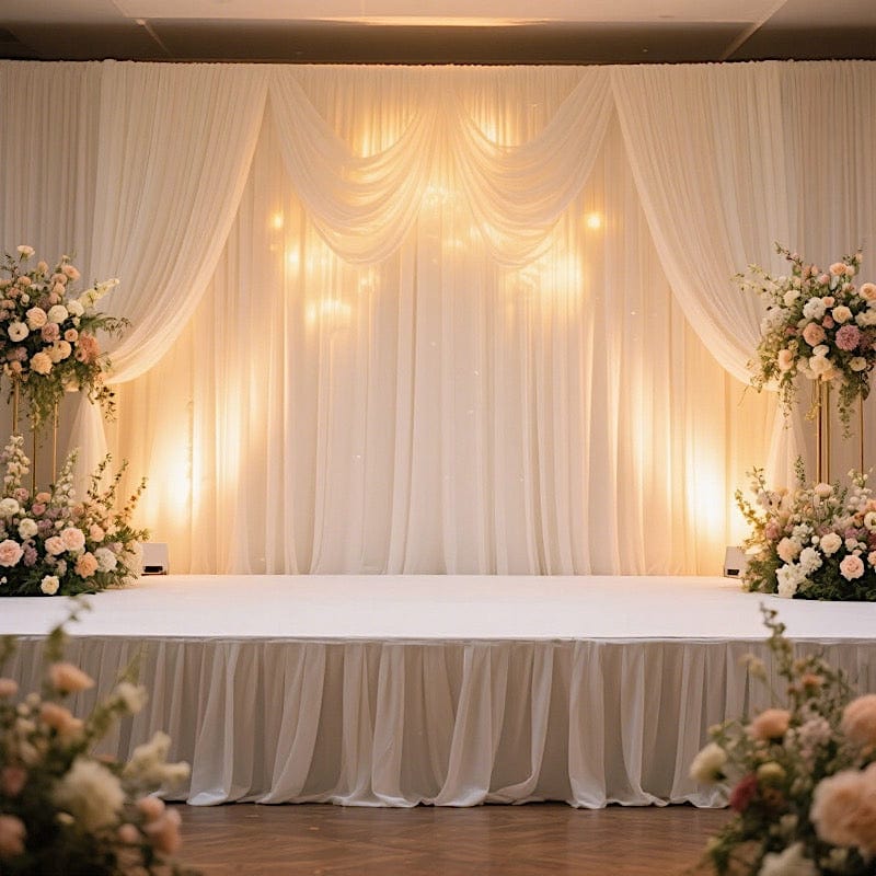 Portable Stage Skirting Polyester Shirred Pleat
