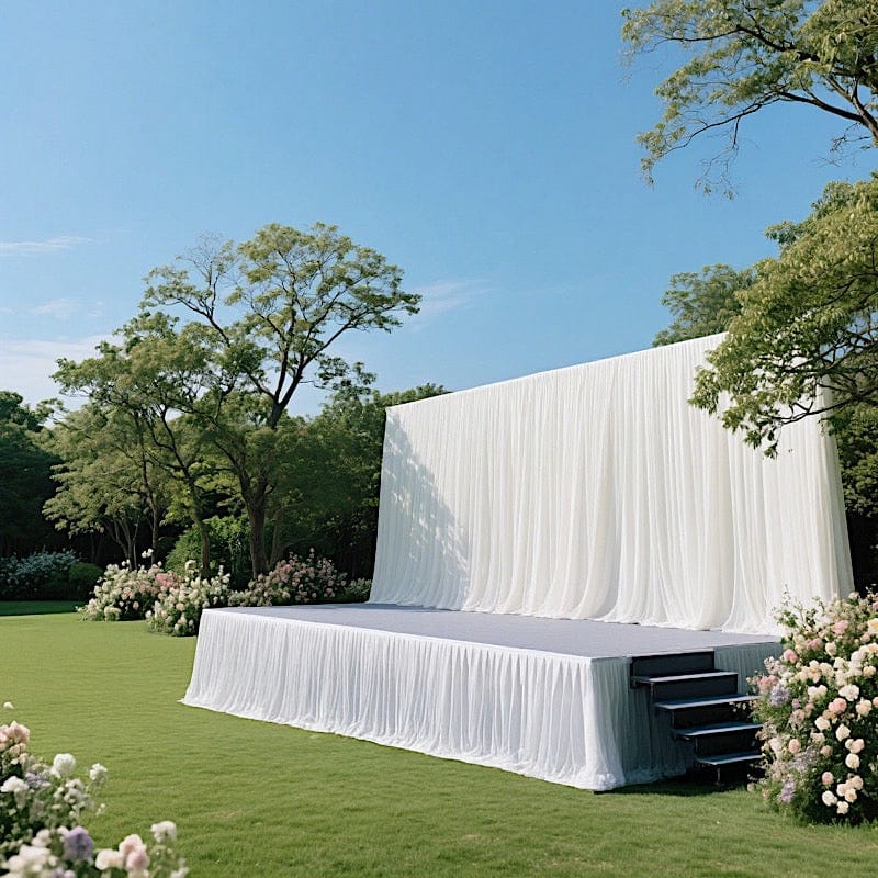 Portable Stage Skirting Polyester Shirred Pleat
