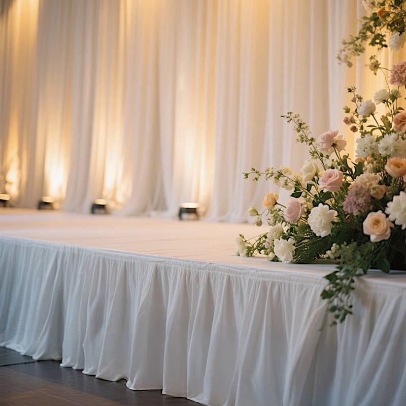 Portable Stage Skirting Polyester Shirred Pleat