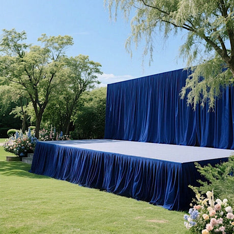 Portable Stage Skirting Polyester Shirred Pleat