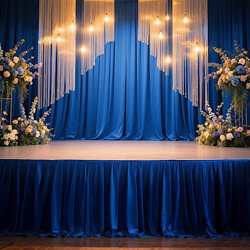Portable Stage Skirting Polyester Shirred Pleat