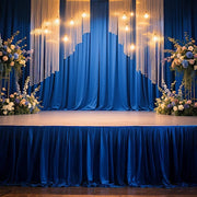 Portable Stage Skirting Polyester Shirred Pleat