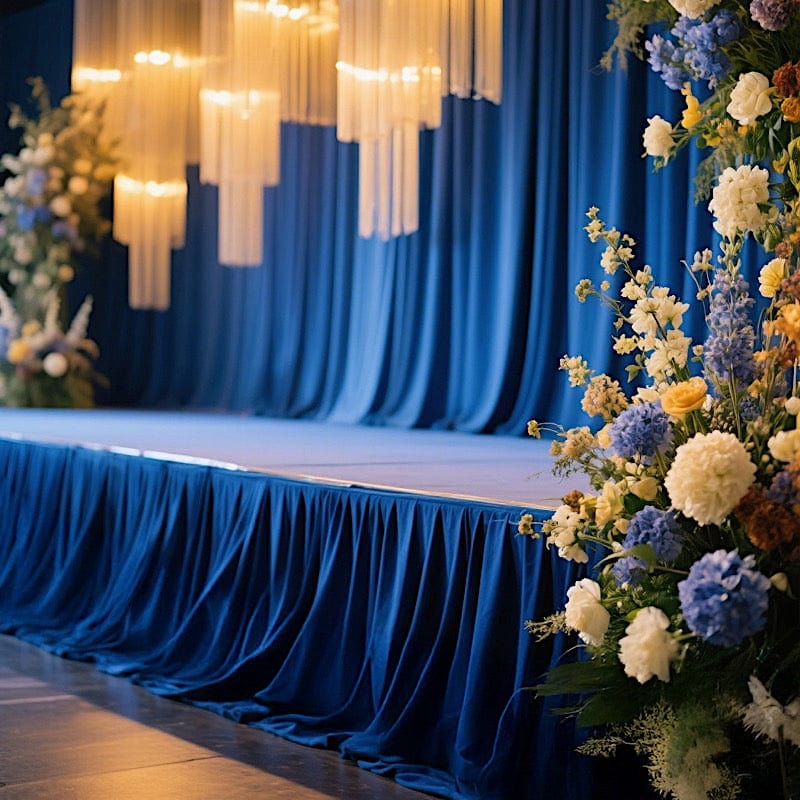 Portable Stage Skirting Polyester Shirred Pleat