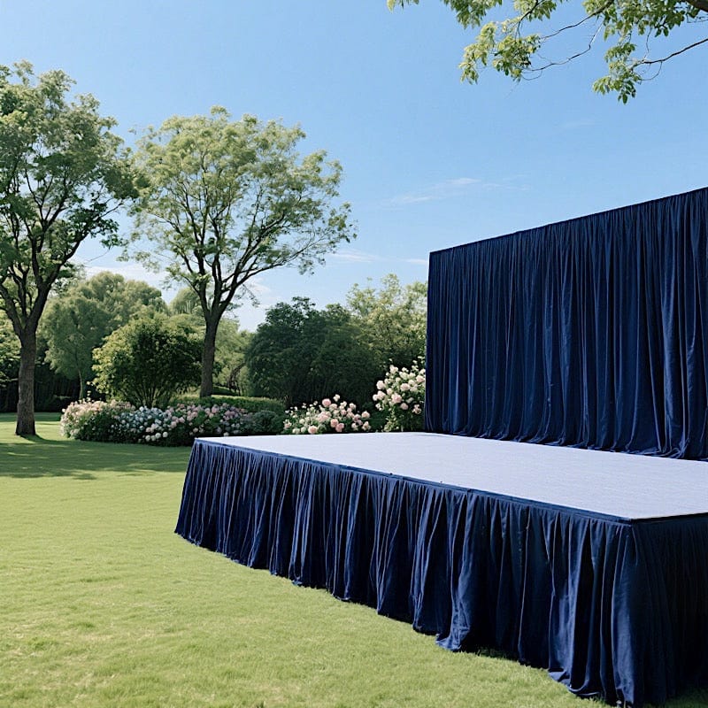 Portable Stage Skirting Polyester Shirred Pleat