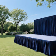 Portable Stage Skirting Polyester Shirred Pleat