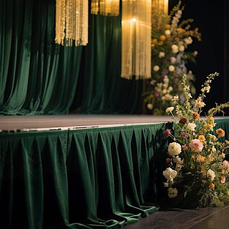 Portable Stage Skirting Polyester Shirred Pleat