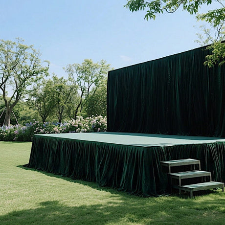 Portable Stage Skirting Polyester Shirred Pleat