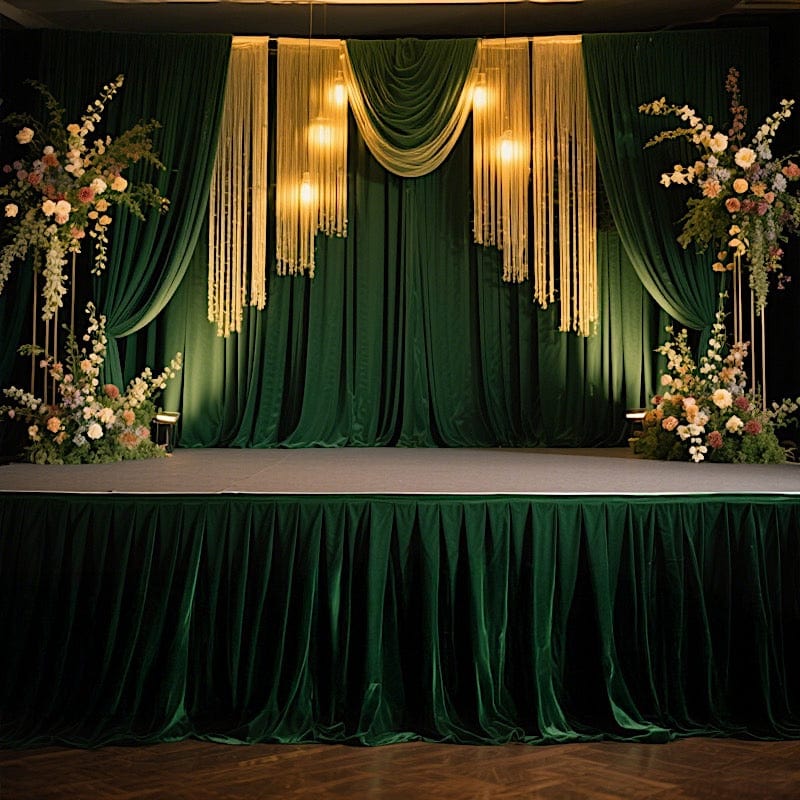 Portable Stage Skirting Polyester Shirred Pleat