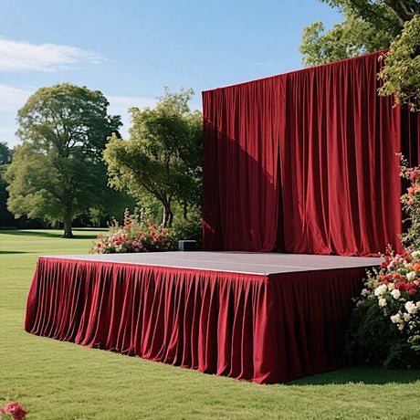 Portable Stage Skirting Polyester Shirred Pleat