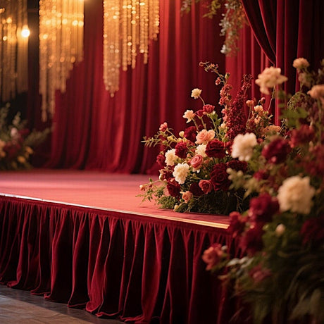 Portable Stage Skirting Polyester Shirred Pleat