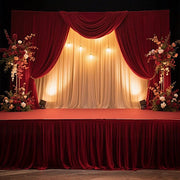 Portable Stage Skirting Polyester Shirred Pleat