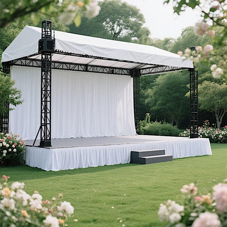 Portable Stage Skirting Polyester Shirred Pleat