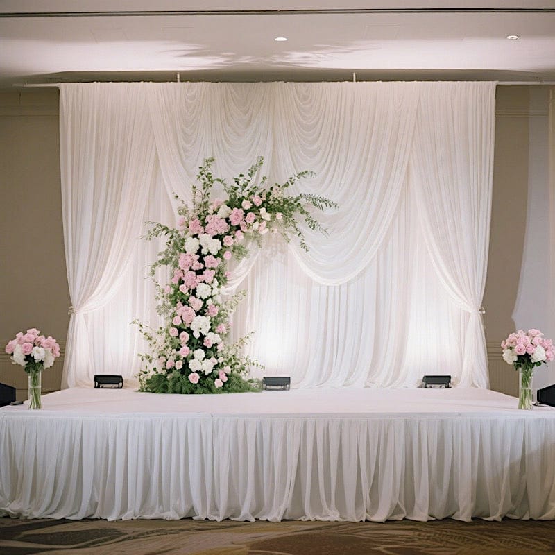Portable Stage Skirting Polyester Shirred Pleat