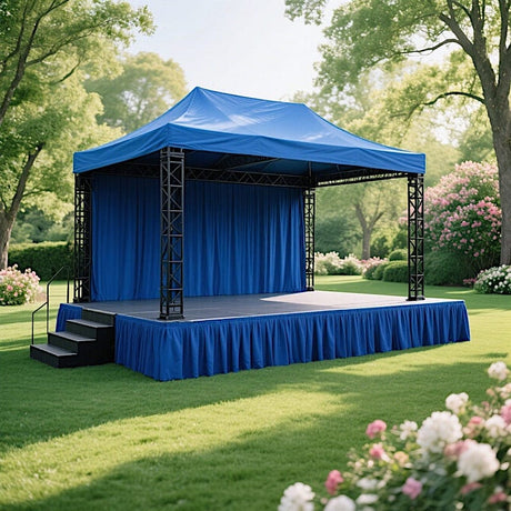 Portable Stage Skirting Polyester Shirred Pleat