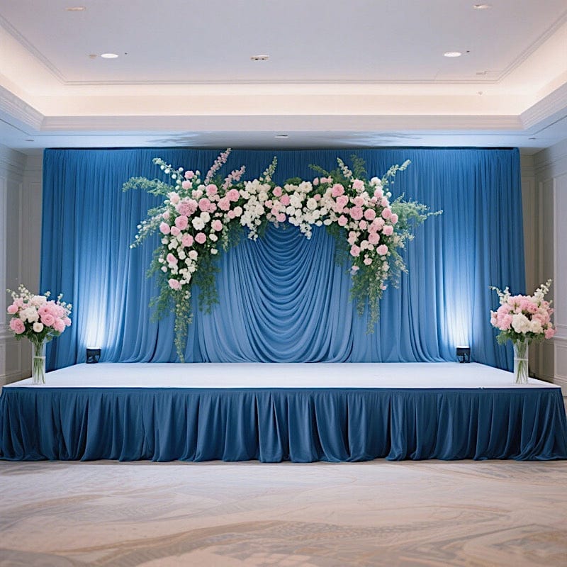 Portable Stage Skirting Polyester Shirred Pleat