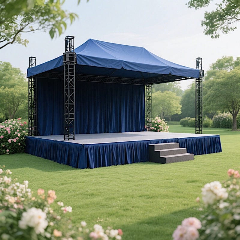Portable Stage Skirting Polyester Shirred Pleat