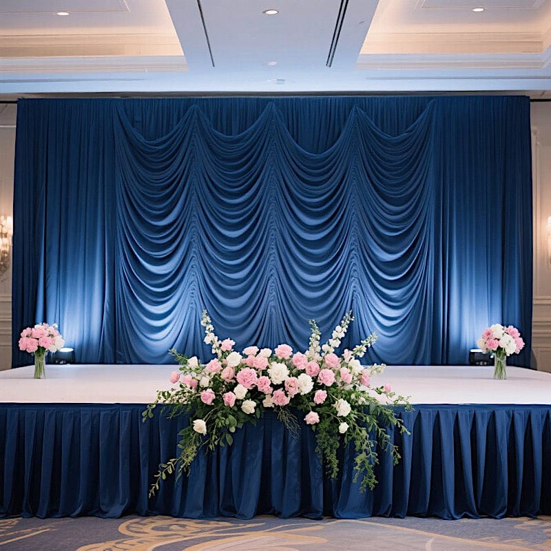 Portable Stage Skirting Polyester Shirred Pleat