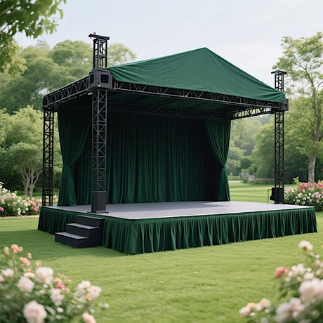 Portable Stage Skirting Polyester Shirred Pleat