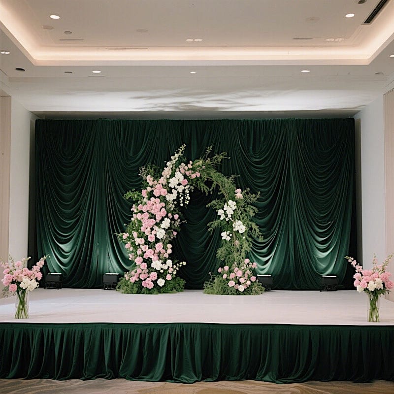 Portable Stage Skirting Polyester Shirred Pleat
