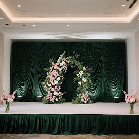 Portable Stage Skirting Polyester Shirred Pleat