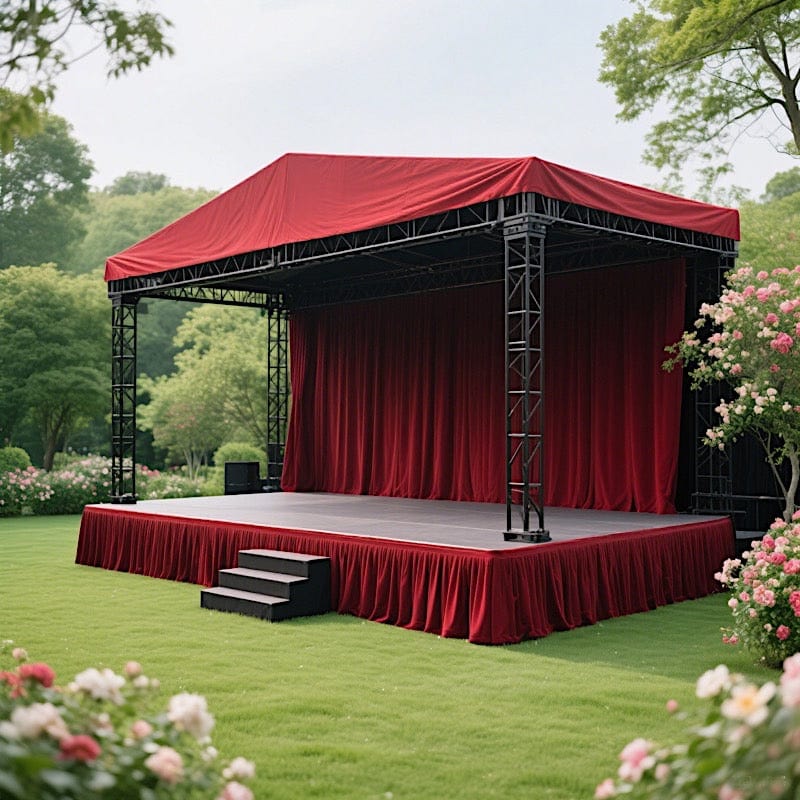 Portable Stage Skirting Polyester Shirred Pleat