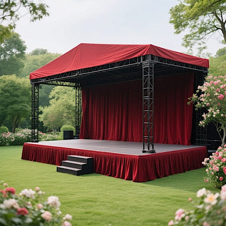 Portable Stage Skirting Polyester Shirred Pleat
