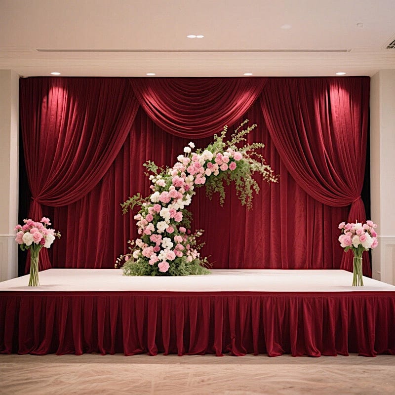 Portable Stage Skirting Polyester Shirred Pleat