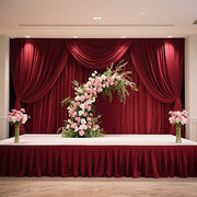 Portable Stage Skirting Polyester Shirred Pleat