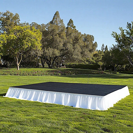 Portable Stage Skirting Polyester Shirred Pleat