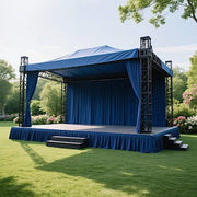 Portable Stage Skirting Polyester Shirred Pleat