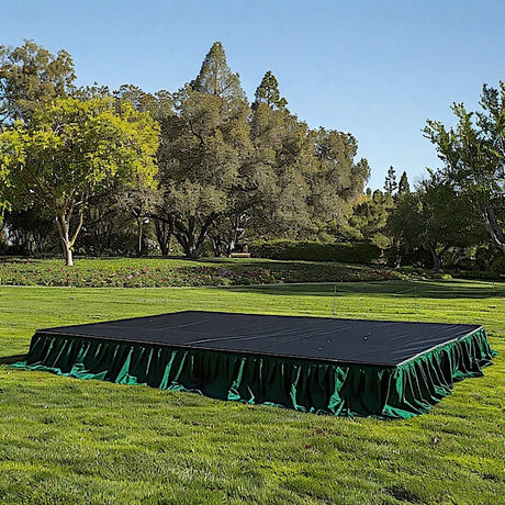 Portable Stage Skirting Polyester Shirred Pleat