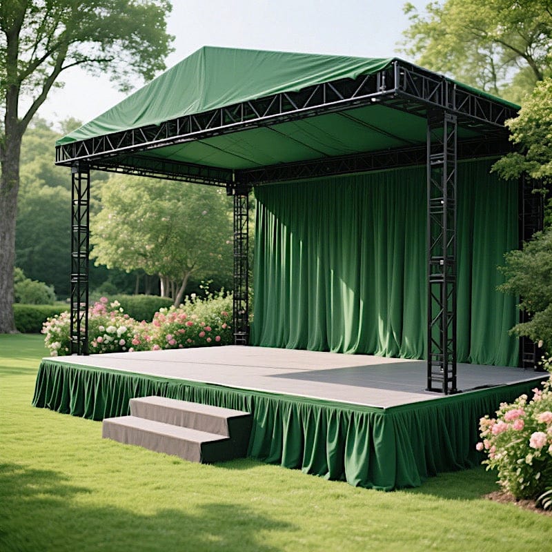 Portable Stage Skirting Polyester Shirred Pleat
