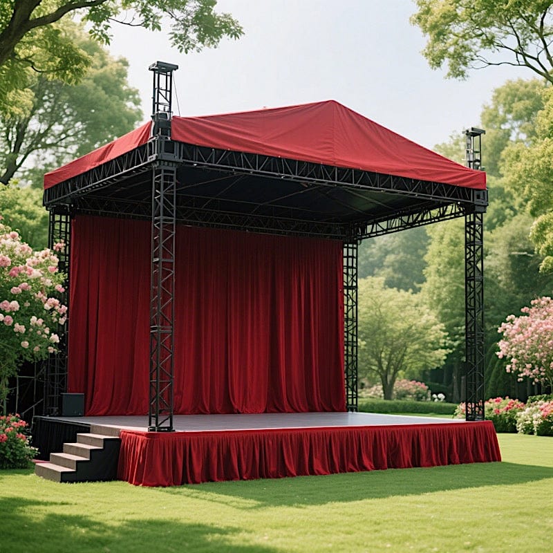 Portable Stage Skirting Polyester Shirred Pleat