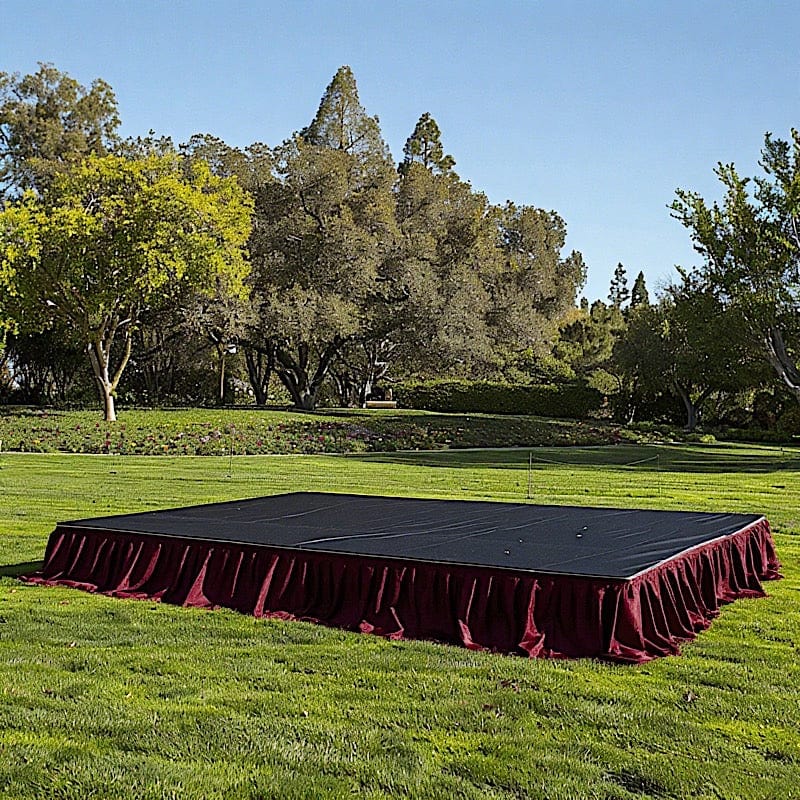 Portable Stage Skirting Polyester Shirred Pleat
