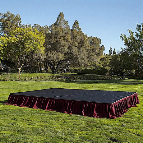 Portable Stage Skirting Polyester Shirred Pleat