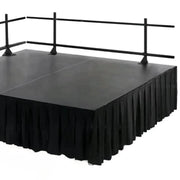 Portable Stage Skirting Polyester Shirred Pleat - Black
