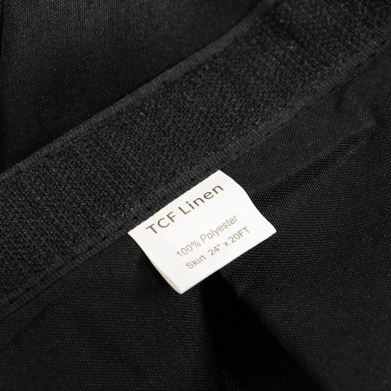Portable Stage Skirting Polyester Shirred Pleat - Black