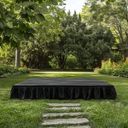 Portable Stage Skirting Polyester Shirred Pleat - Black