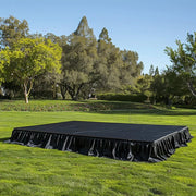 Portable Stage Skirting Polyester Shirred Pleat - Black