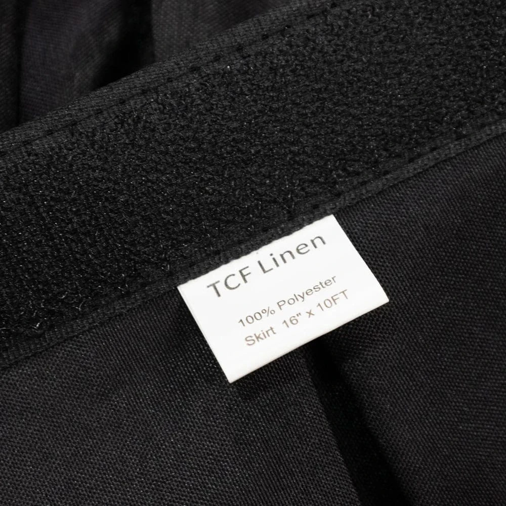 Portable Stage Skirting Polyester Shirred Pleat - Black