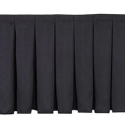 Portable Stage Skirting Polyester Shirred Pleat - Black