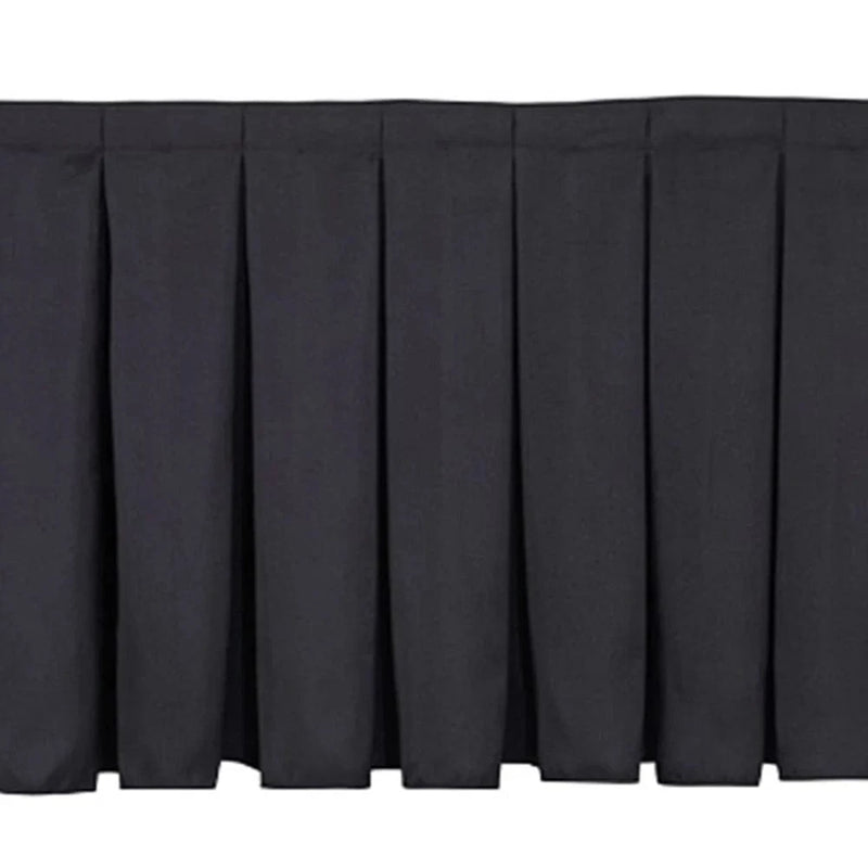 Portable Stage Skirting Polyester Shirred Pleat - Black