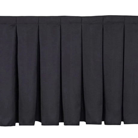 Portable Stage Skirting Polyester Shirred Pleat - Black