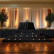 Portable Stage Skirting Polyester Shirred Pleat - Black