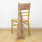Premium Chair Cover with Curly Chiffon Ruffled Sashes