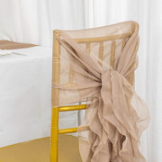 Premium Chair Cover with Curly Chiffon Ruffled Sashes