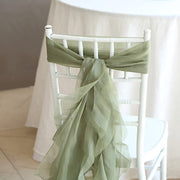Premium Chair Cover with Curly Chiffon Ruffled Sashes