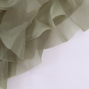 Premium Chair Cover with Curly Chiffon Ruffled Sashes